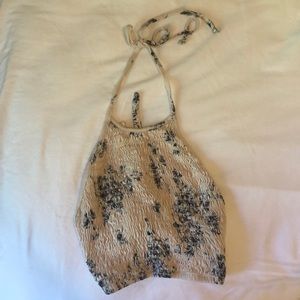 medium urban outfitters floral backless halter